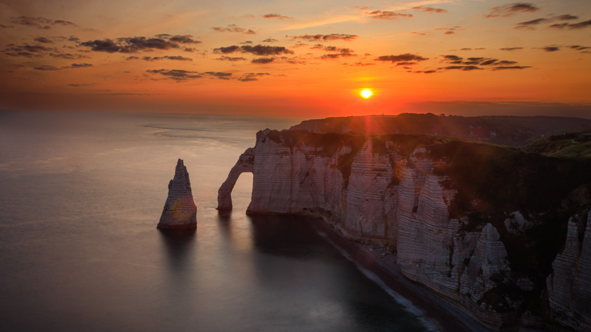 Normandie - Sonnenaufgang bei Etretat